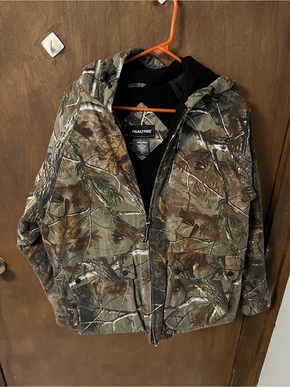 Realtree Camo Hooded Performance Jacket - Brown & Green